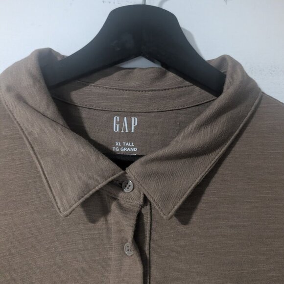 Gap | Puff-Sleeve Shirt In Dried Moss Green - Picture 5 of 9